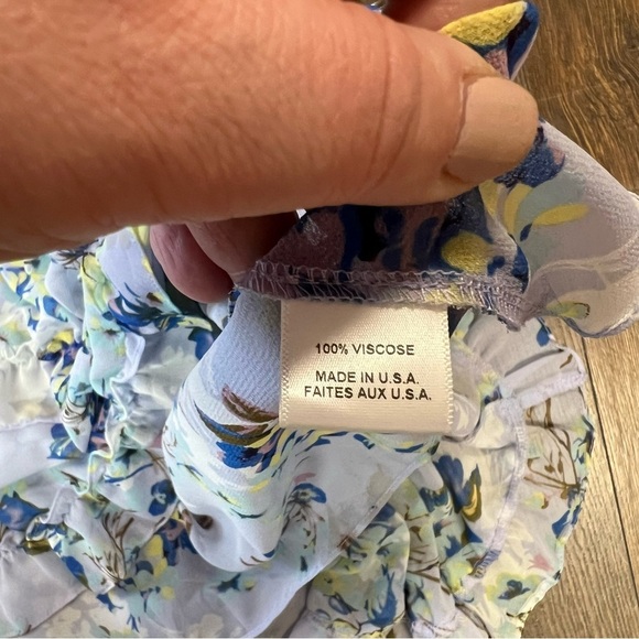 MISA Los Angeles Alona Floral-Print Ruffle Mini Dress SZ XS - Picture 7 of 7